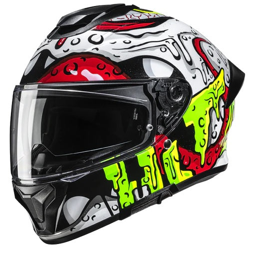 CASCO HJC INTEGRALE C71 SQUEEZE MC41 BIANCO