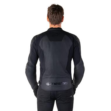 GIUBBINO ALPINESTARS FASTER V3 LEATHER JACKET NERO NERO