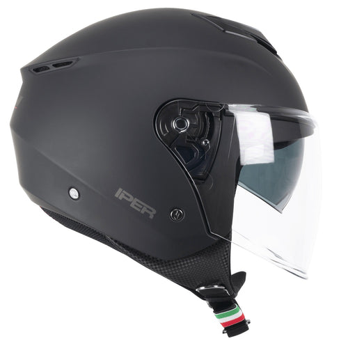 CASCO JET CGM 126A IPER MONO NERO OPACO