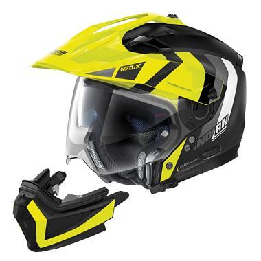 CASCO SCOMPONIBILE NOLAN N70-2 X DECURIO N-COM 030 NERO GIALLO