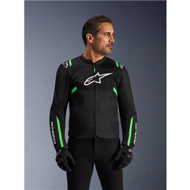 GIUBBINO UOMO ALPINESTARS T-SPS AIR V2 NERO VERDE FLU