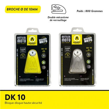 BLOCCADISCO DK-10 ACCIAIO CLASSE SRA