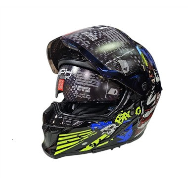 CASCO MPH INTEGRALE BLADE E22.06 GRAFICA JOKER LUCIDO PINLOCK 70