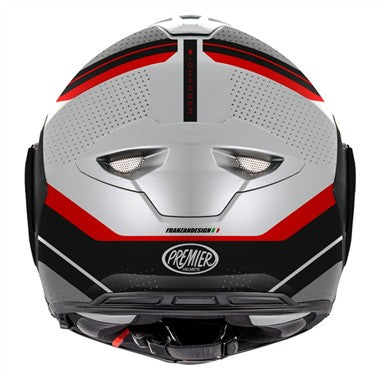 CASCO MODULARE PREMIER 26 X-CHARGER JU 8 BM M NERO BIANCO ROSSO OPACO FLIP UP