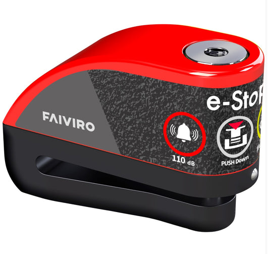 BLOCCADISCO VIRO FAIVIRO ELETTRONICO E-STOP ROSSO - Della Categoria Antifurti & Catene Produttore VIRO - A soli €46.99! Acquista ora su Due Ruote Accessori