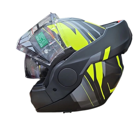 CASCO CONVERTIBILE MPH ARTRA NERO GIALLO FLU OPACO ECE 22.06