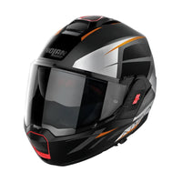 CASCO REVERS NOLAN N120-1 NIGHTLIFE N-CO026 NERO ARANCIO OPACO FLIP UP