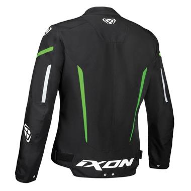 GIUBBOTTO TSUTO UOMO IXON STRIKER NERO-BIANCO-VERDE - Della Categoria Giubbini Tessuto Uomo Produttore IXON - A soli €189.99! Acquista ora su Due Ruote Accessori