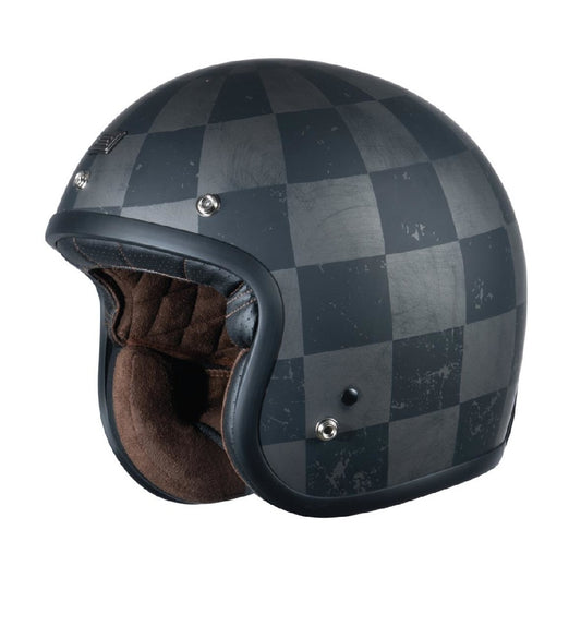 CASCO JET ORIGINE PRIMO SPEED SCACCO VINTAGE TITANIO 22.06