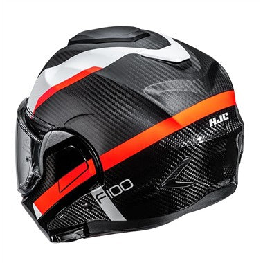 CASCO MODULARE HJC F100 CARBON ASKAN MC6HSF NERO BIANCO ARANCIO OPACO