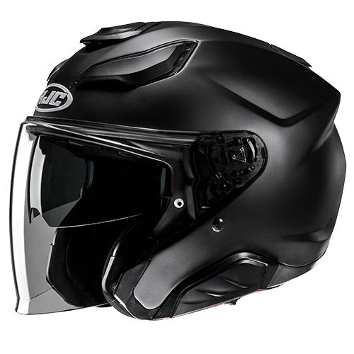 CASCO JET FIBRA HJC F31 SEMI NERO OPACO