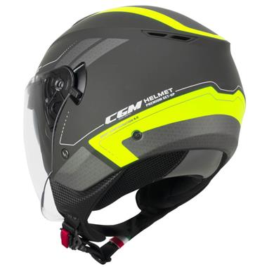 CASCO JET CGM 126A IPER MONO NERO GIALLO FLU