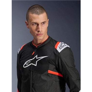 GIUBBINO ALPINESTARS T-SPS AIR V2 JACKET NERO BIANCO ROSSO FLU