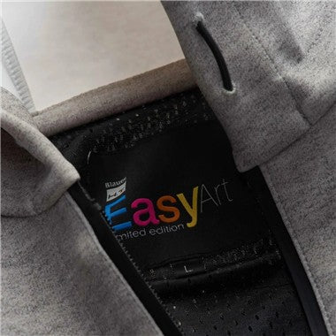 GIACCA UOMO BLAUER  HOODY GRIGIO MELANGE-PATCH GRIGIO