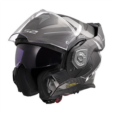 CASCO REVERSIBILE LS2 FF901 ADVANT X CARBONIO HORIZON SILVER GREY 06