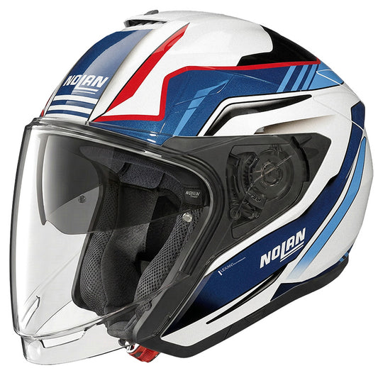 CASCO NOLAN JET N40-6 PIEGA 344 BIANCO BLU ROSSO