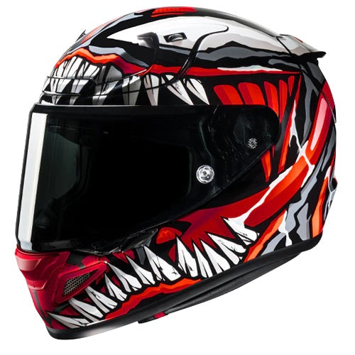 CASCO INTEGRALE HJC RPHA12 MAXIMIZED VENOM MARVEL REPLICA MC1SF