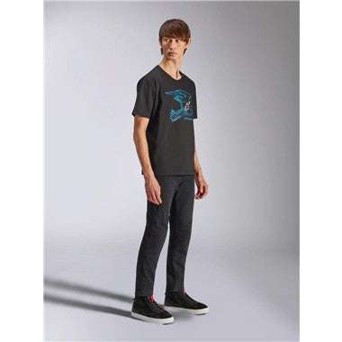 MAGLIA T-SHIRT ALPINESTARS MX HELMET CSF TEE NERA LOGO BLU