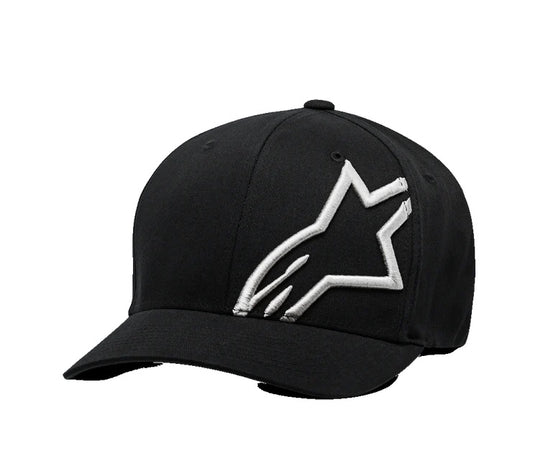 CAPPELLO ALPINESTARS CORP SHIFT 2 CURBRIM NERO LOGO BIANCO