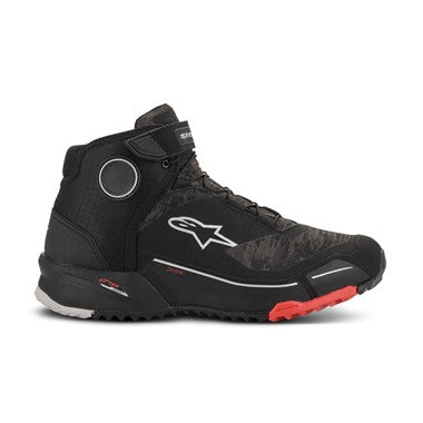 SCARPA ALPINESTARS CR-X DRYSTAR RIDING SHOES BLACK CAMO RED