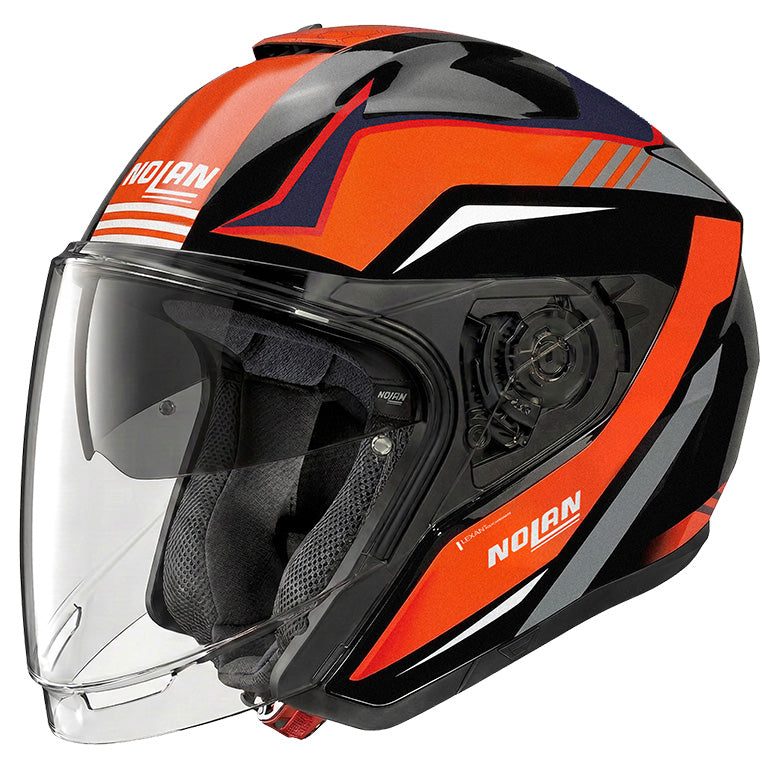 CASCO NOLAN JET N40-6 PIEGA 345 NERO ARANCIO LUC.