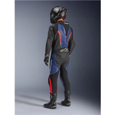 TUTA INTERA ALPINESTARS GP FORCE V2 LEATHER SUIT 1 PC BLACK BLUE RED FLUO