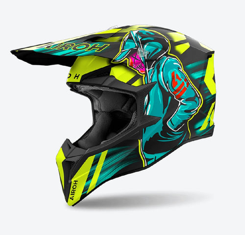 CASCO CROSS AIROH WRAAAP CYBER GIALLO OPACO - Della Categoria Caschi Enduro & Cross Produttore Airoh - A soli €135! Acquista ora su Due Ruote Accessori