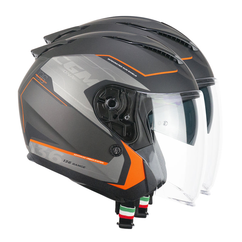 CASCO JET CGM 136S DNA APACHE GRAFITE ARANCIONE OPACO - Della Categoria Caschi Jet Produttore CGM HELMETS - A soli €112.50! Acquista ora su Due Ruote Accessori