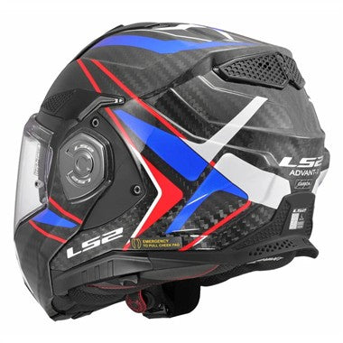 CASCO REVERSIBILE LS2 FF901 ADVANT X CARBONIO FUTURE II WHITE BLUE 06