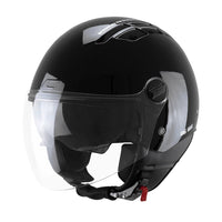 CASCO JET CGM 116A AIR MONO NERO LUCIDO
