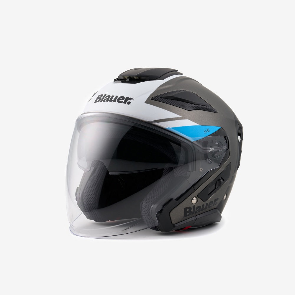 CASCO BLAUER JET-JJ01 GRIGIO BIANCO AZZ.OPACO ECE 22-06 - Della Categoria Caschi Jet Produttore BLAUER - A soli €135.20! Acquista ora su Due Ruote Accessori