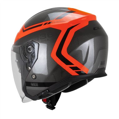 CASCO CGM 136M RNA FIBRA RIDE NERO ROSSO FLUO
