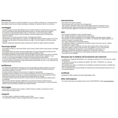 BATTERIA LITIO LFP14 Q-B 12V, 4AH, 48WH, 280A