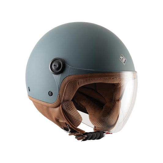 CASCO EL JETTIN 6.0 TUCANO PETROLIO BLU OPACO INTERNO MARRONE - Della Categoria Caschi Jet Produttore Tucano Urbano - A soli €72.25! Acquista ora su Due Ruote Accessori