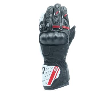 GUANTI UOMO PELLE OJ SLEEK  NERO-BIANCO-ROSSO