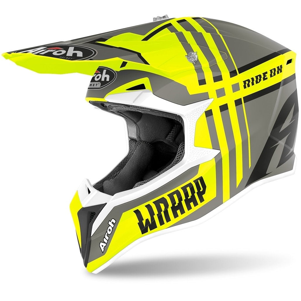 CASCO AIROH WRAAP BROKEN GIALLO GRIGIO OPACO - Della Categoria Caschi Enduro & Cross Produttore Airoh - A soli €112.50! Acquista ora su Due Ruote Accessori