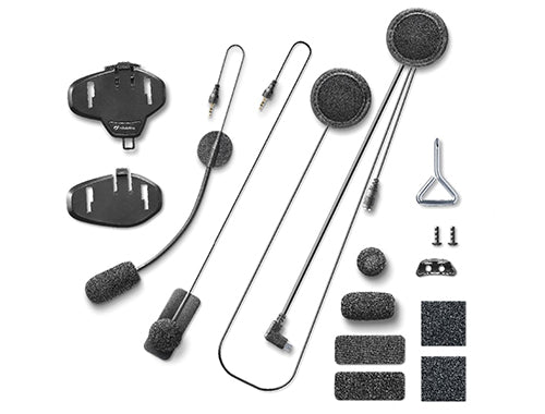 KIT AUDIO STEREO CON DOPPIO MICROFONO E BASETTE LINK TOUR-SPORT-URBAN - Della Categoria Accessori Vari Produttore CELLULAR LINE - A soli €24! Acquista ora su Due Ruote Accessori