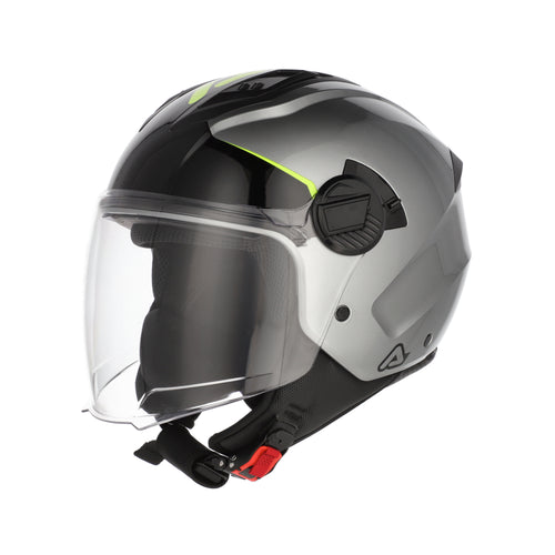 CASCO JET ACERBIS  LEVANTE NERO-GRIGIO