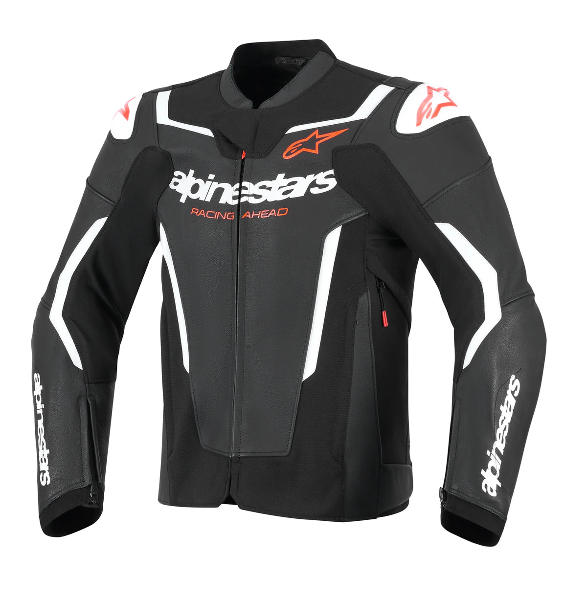 GIUBBINO UOMO PELLE ALPINESTARS GP FORCE V2 NERO BIANCO