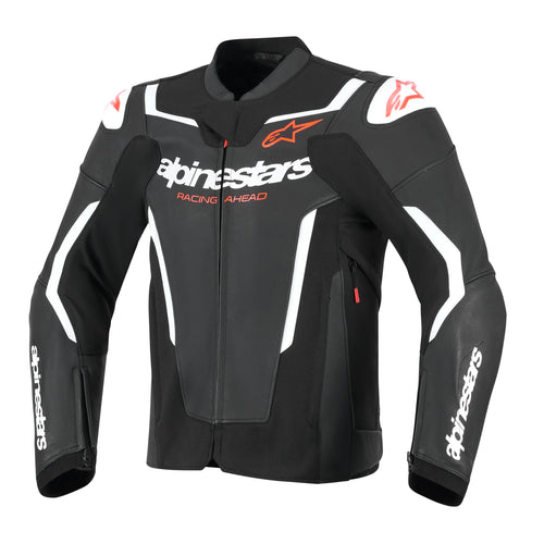 GIUBBINO UOMO PELLE ALPINESTARS GP FORCE V2 NERO BIANCO