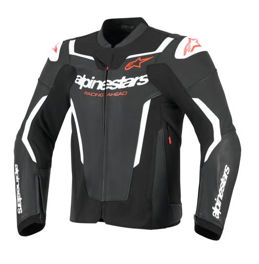 GIUBBINO UOMO PELLE ALPINESTARS GP FORCE V2 NERO BIANCO