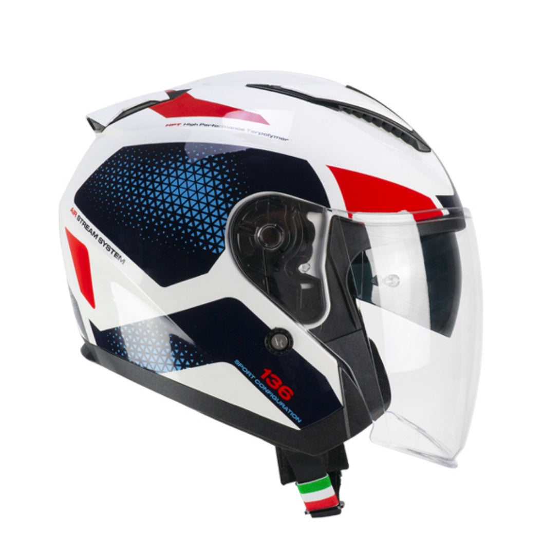 CASCO JET CGM 136G DNA GALAXY BIANCO BLU ROSSO TAGLIA - Della Categoria Caschi Jet Produttore CGM HELMETS - A soli €112.50! Acquista ora su Due Ruote Accessori