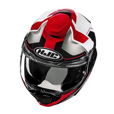 CASCO MODULARE HJC F100 BIOS MC1 BIANCO ROSSO NERO
