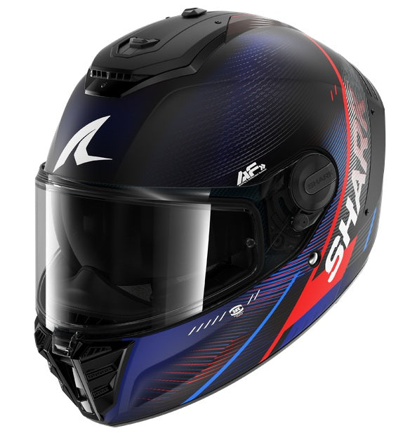 CASCO SHARK INTEGRALE SPARTAN RS SPEED-TECH MAT BLACK BLUE RED