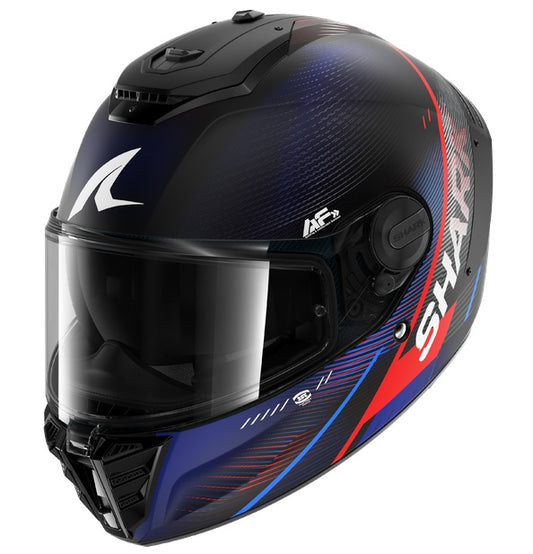 CASCO SHARK INTEGRALE SPARTAN RS SPEED-TECH MAT BLACK BLUE RED