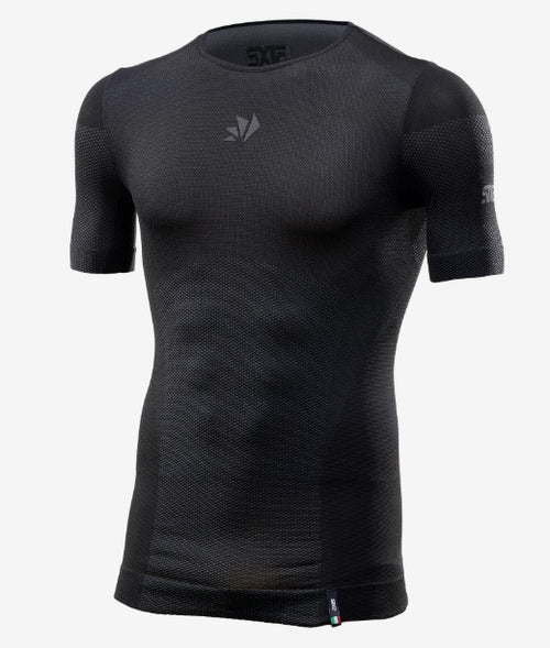 MAGLIA SIX MANICA CORTA NERA GRIGIA