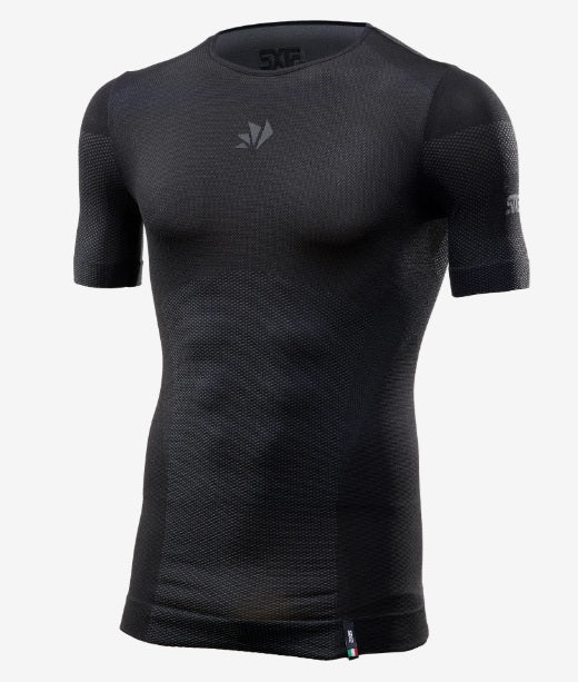 MAGLIA SIX MANICA CORTA NERA GRIGIA