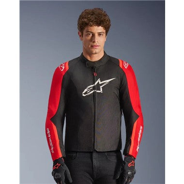 GIUBBINO UOMO TESSUTO ALPINESTARS T-SPS V2 WP NERO ROSSO