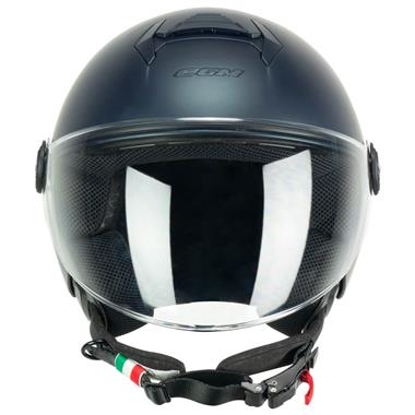 CASCO JET CGM 167A FLO MONO PETROLIO OPACO VISIERA LUNGA
