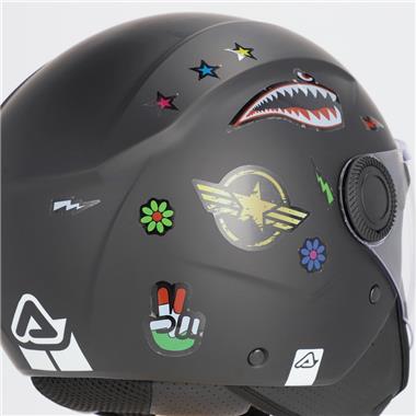 CASCO ACERBIS JET BREZZA BAMBINO NERO